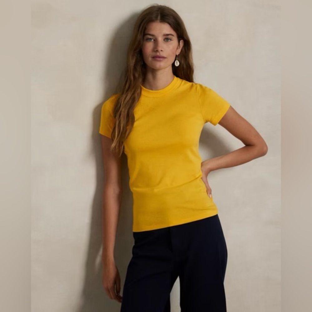Lauren Ralph Lauren  Women’s Short Sleeve Yellow T-Shirts Size M